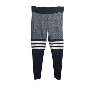 Bombshell Sportswear Sock Leggings Womens S Blue Heathered Striped Activewear